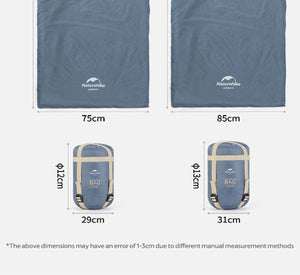 Compact Ultralight Sleeping Bag Naturehike 0.76kg – Brown (Left)-Novaprosports