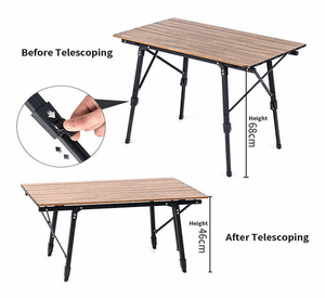 Glamping Outdoor Telescopic Folding Table-Novaprosports