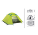 Speedy 4 - 2.9 Kg Hiking Tent - Lime Green-Novaprosports