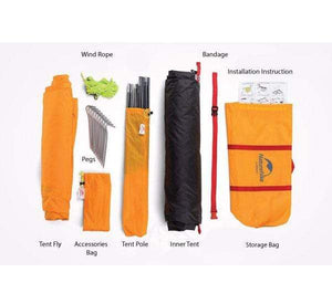 Speedy 3 - 2.4 Kg Hiking Tent - Amber-Novaprosports